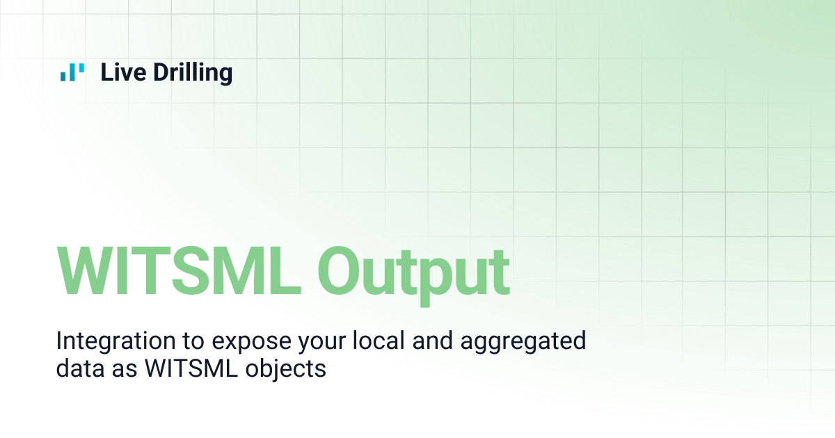 WITSML Output | Live Drilling